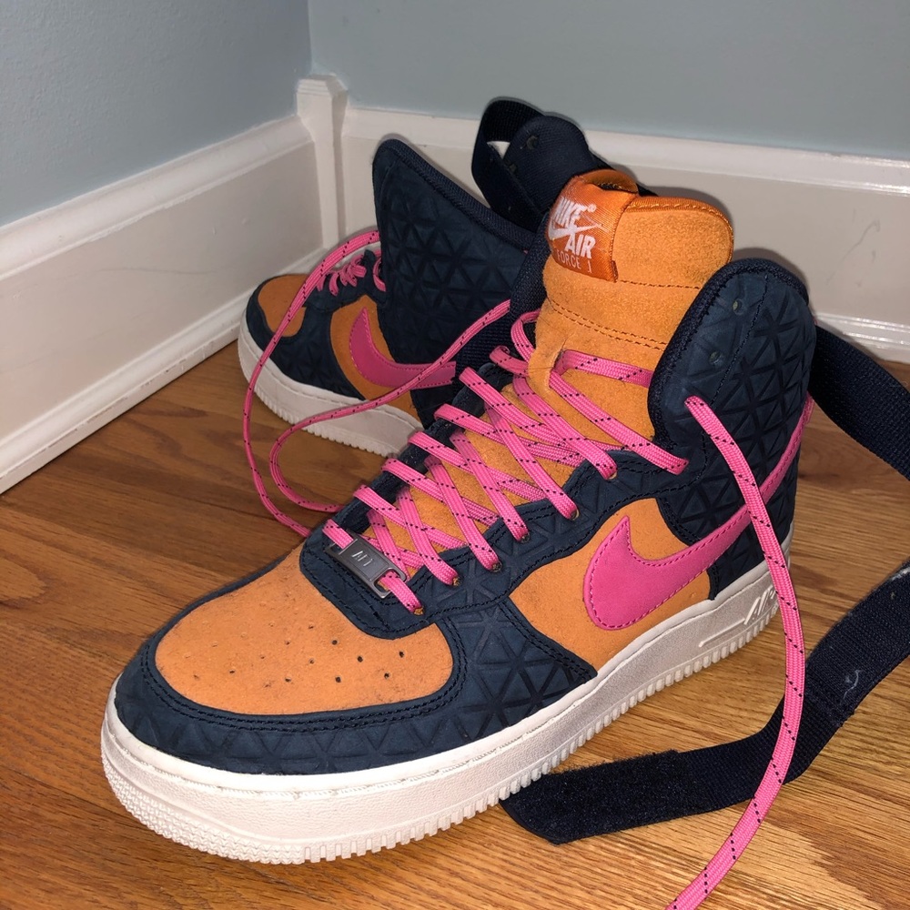 Nike High Top Air Force Multi Color Sneakers